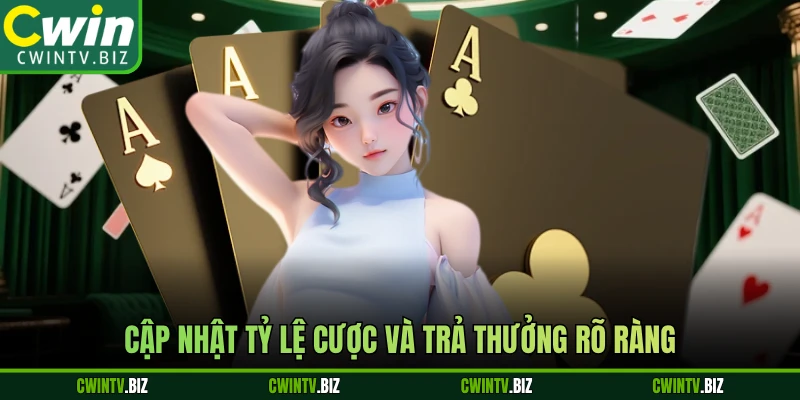 Cập nhật tỷ lệ cược và trả thưởng rõ ràng